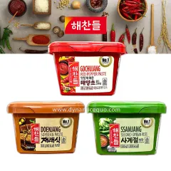 CJ Korean Gochujang & Doenjang Paste Set - 500g Each Authentic Cooking Pastes