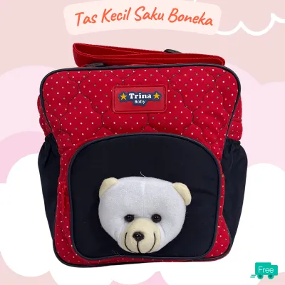 Tas Bayi kecil saku boneka polkadot murah