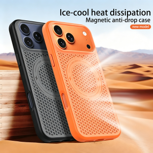 Cooling Heat Dissipation Magnetic Phone Case For iPhone 18 17 16 15 14 13 Pro MaxBreathable Back Cover For Magsafe Funda