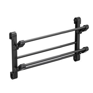 HUYAN Drill-Free Hanging Shoe Storage Shelf Wall Mounted Double Layer Folding Slippers Rack Towel Rack Portable Bathroom Shoe Rack Kitchen