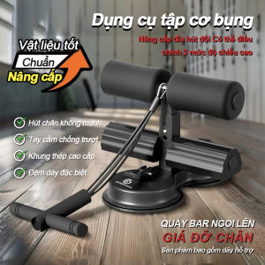 Dụng cụ tập cơ bụng Đồ dùng thể thao tại nhà đa năng có đế hút chân kèm dây kéo lực gập bụng giảm eo béo nam nữ