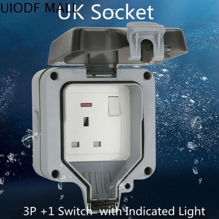 UIODF Dustproof Weatherproof 1 Gang Socket Box Garden IP66 Wall Switch