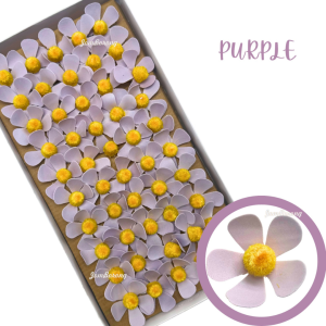 (50PCS) VIOLET SOAP Flower With Base Fragrant Soap Chamomile Daisy Rose Bouquet Artificial Home Decor Bunga Sabun 玫瑰肥皂花