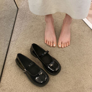 Free Shipping Retro-Style WomenS High Heels New Spring Collection Round-Toe Chunky-Heel Pumps Perfect With Dresses Small Leather Shoes