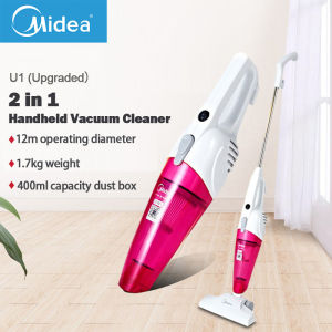Midea Multi Functional Vacuum Cleaner Household Small Hand-held Push Rod 2 In 1 15000Pa Strong Suction Handheld Cleaning Tool SC861A
