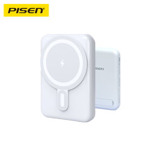 Pisen LSDY191 10000mAh PD20W Wired Type C In/Out Fast Charging Power Bank With Magnetic Wireless Charging Magsafe with Detachable Bracket Stand Compact Size Powerbank