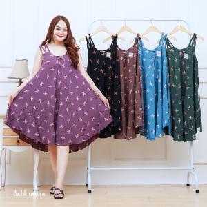 Daster Yukensi Raya Motif Printing Batik Sakura Pekalongan Baju Dress Piyama Rayon Panjang Wanita Tidur Dewasa Remaja Bumil Busui