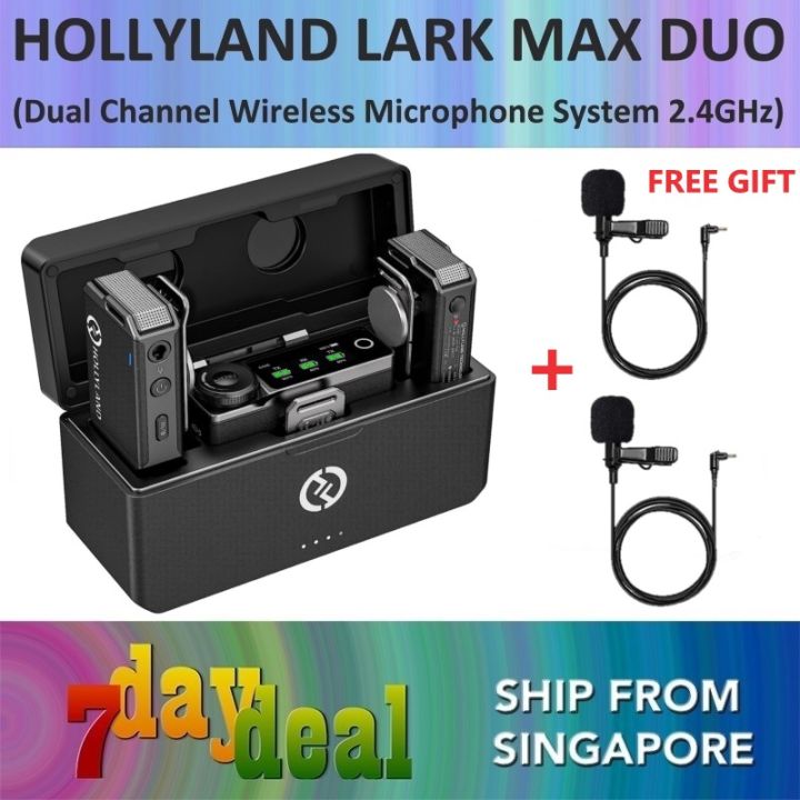 HOLLYLAND LARK MAX DUO - 2 Person Dual Channel Wireless Microphone ...