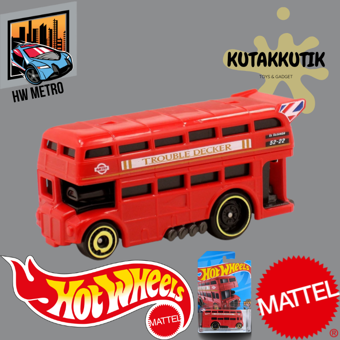 未開封 Hot Wheels Double Deck Bus バス ダイキャスト 未開封 Hot