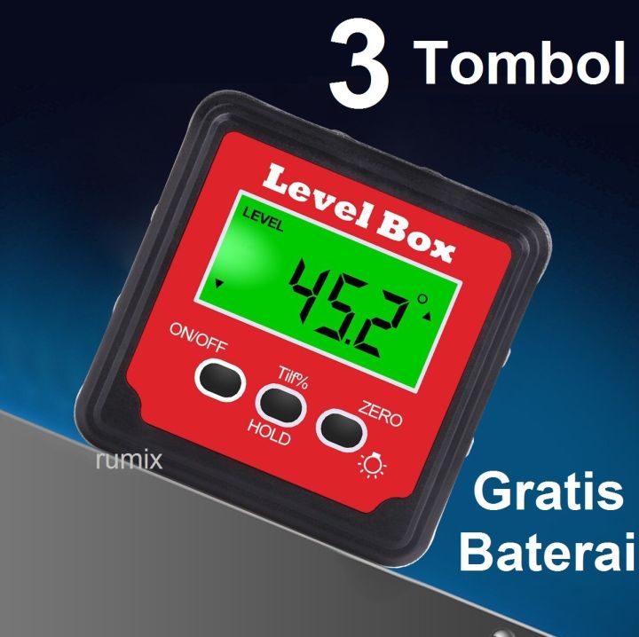Inclinometer Digital Alat Ukur Sudut Kemiringan Slope Level Box Angle ...