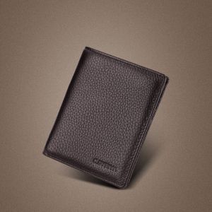 AE Mens short genuine leather wallet for foreign trade large capacity with zipper mens wallet made of top-layer cowhide soft leather