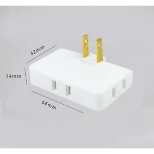 Phích điện chia 3 ổ cắm gấp gọn 180 độ công suất 2500W nhỏ gọn tiện lợi với không gian hẹp