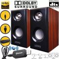 Smart Hi-Fi Bass Wooden Speaker Multimedia 3D Stereo Music Simple Retro Speaker Subwoofer Soundbar with USB Volume Control 3.5mm Audio Plug for Computer TV Laptop Tablet Smartphone Music Player Penceramah Muzik 音箱 音响. 