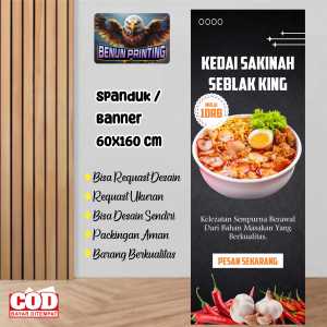 Spanduk Banner Seblak King 60X160 Cm Bisa Request Desain