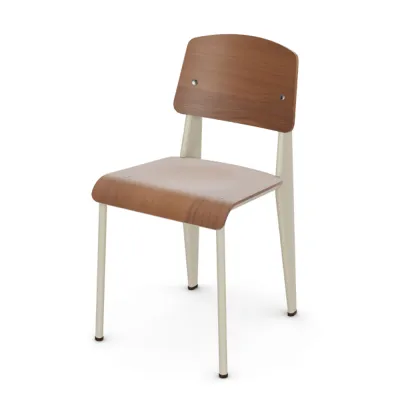 VITRA Standard Chair (Walnut) by Jean Prouvé