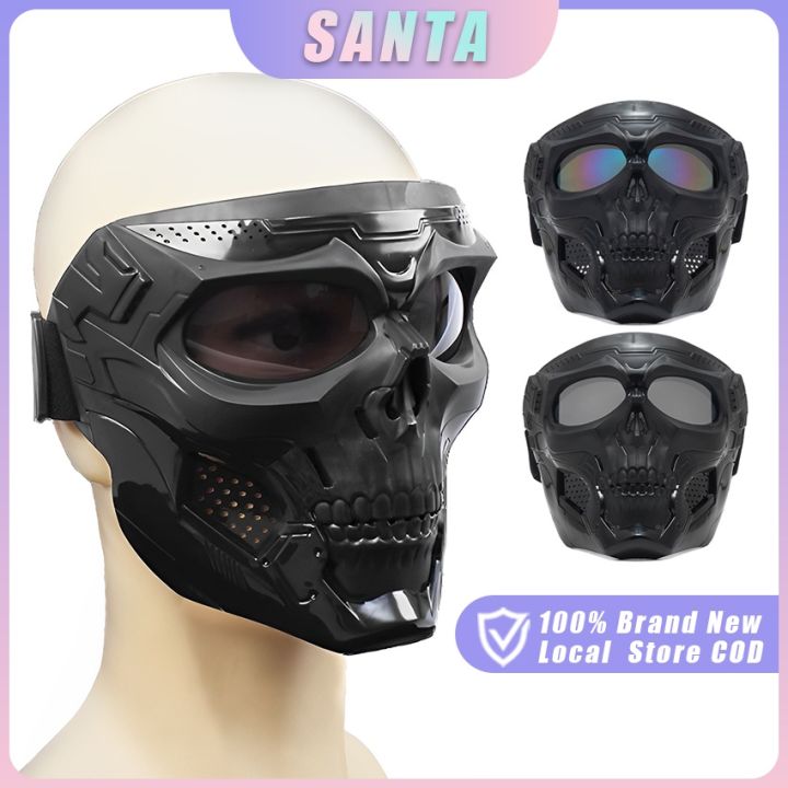 Helmet Paintball Skull Mask Airsoft Safety Goggle Tactical Mask Dust