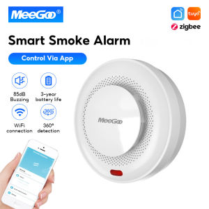 MeeGoo Smart WiFi Smoke Detector Alarm 85db Fire Alarm Warehouse Home Security System Tuya APP