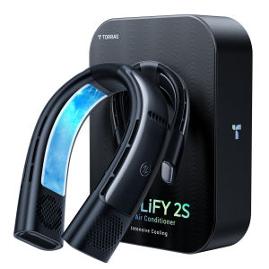 TORRAS COOLIFY 2S Neck Air Conditioner | Coolify 2 Upgrade version | Cool Down 30°F in 1S | Strong Wind Portable Neck Fan | Neck Cooler and Heater Personal Neck Fan 3-Speed | App Control | Rechargeable