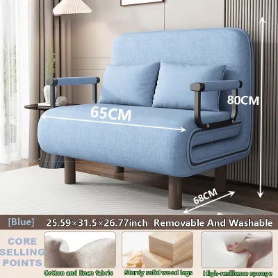 GOLD Sofa bed Katil Lipat Foldable Sofabed Lazy Sofa Folding 1 2 seater with pillow Bed Single Double Multifunctional