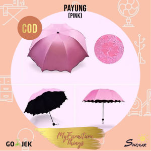 PAYUNG MANUAL DEWASA PAYUNG HUJAN PINK PAYUNG LIPAT MAGIC 3D PAYUNG DENGAN MOTIF MUNCUL SAAT BASAH