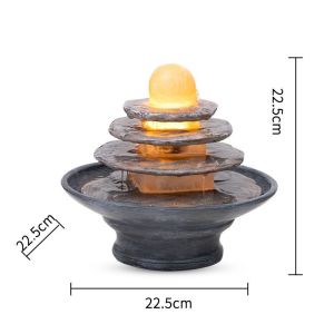 Water Fountain Indoor Feng Shui Decorative Accessories Water Fountain Indoor Japanese Desktop Bring in Wealth and Treasure Flowing Water Ornaments Home Decoration Items Water Fountain Desktop Decoration Accessories