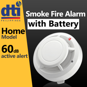 Smoke Sensor Alarm Loud Alert Battery Long Life Home Office Retail Fire Self Alarm Fire Detector Battery operation  smoke detector fire sensor Support for issuing receipts