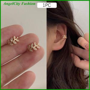 AngelCity Fashion Store 1pc Cute Metal Leaf Earcuff Clips On Earring for Women Girls No Cartilage Earrings Ear Ring