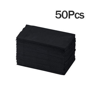 50Pcs Disposable Dinner Napkins Flatware Pocket Paper Guest Napkins Linen Like Napkins 40x40cm
