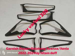 Garniish List Lampu Depan Headl Lamp Garnish List Lampu Belakang Stop Lamp Avanza Xenia 2022-2024Up Hitam Doff & Chrome