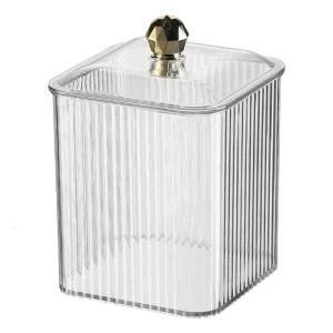 Thời Trang Mạnh Mẽ Nhựa tăm bông Và Pad Tổ Chức Lưu Trữ Hộp Xách Tay Cho Trang Điểm Ứng Dụng sử dụng trong gia đình