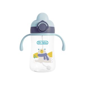 Dr.isla Botol Minum Bayi 330ml Baby Feeding Cup Botol Minum Anak Bahan Tritan BPA Free Training Cup Baby Botol Minum Tutup Pengaman WBP32