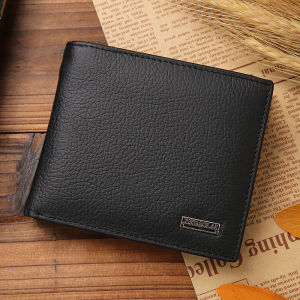 JINBAOLAI Coin Purse Mens Leather Short Student New Genuine Goods Fashion Zipper Real Cowhide Men Business Wallet