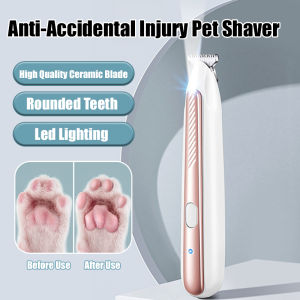 ✨Pet Shaver/ Pet Shaver Complete Accessories/ Rounded Teeth Dehairing Led Lighting Electric Shaver/ Localized Pruners/ Intelligent Practicality Comfort/prevent Accidental Injury