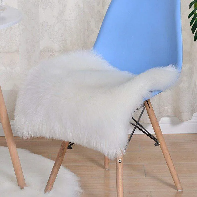 Nicole In Stock White Super Soft Fluffy Carpet Faux Sheepskin