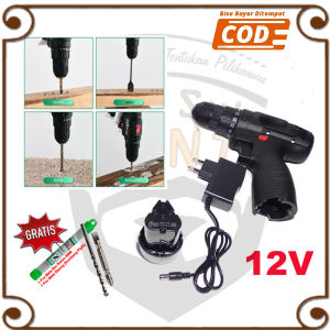 jld tools jdl mesin bor tangan tanpa kabel / cordless 12s 12 volt obeng elektrik