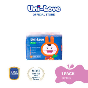 UniLove Airpro Baby Diaper 30s (Small) Pack of 1 - Hypoallergenic | Super Absorbent | Ultrasoft | Neutralizes PH Level | Double Leakguard | Taped type | Breathable
