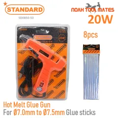 STANDARD 6pcs (10mm x 180mm) and 8pcs (7mm x 180mm) Hot Melt Glue Sticks  for Electric Glue Gun Plastic Transparent Stick Craft Album Alloy Repair  Tools (SD0853/SD0852) - NOAH TOOL MATES