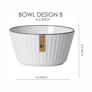 Allura Mangkuk Seramik Putih Tebal Estetik Untuk Sajian Keluarga Home Dining Kitchen Ceramic Bowl Minimal Modern Hadiah Praktikal 餐桌陶瓷LL