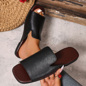 Free Shipping Plus-Size Summer New Fashion Simple Versatile Casual Slip-On Flat Sandals For Women