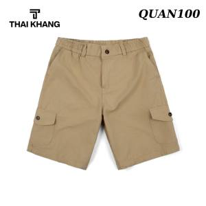 Quần short kaki túi hộp trung niên Thái Khang quần short lưng chun thoải mái vải cotton QUAN10