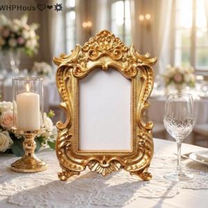 WP💓💛💖 DIY 3D Photo Memory Frame Vintage Gold Shadow Box Display for Home Office Wall Art Decoration Keepsake