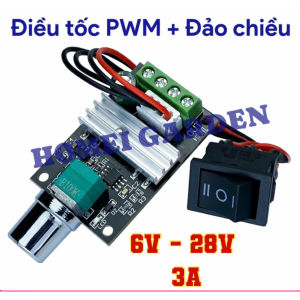 Bộ điều tốc động cơ DC 6V 12V 24V 3A công tắc đảo chiều điều khiển tốc độ motor DC mới 100% - HM0562