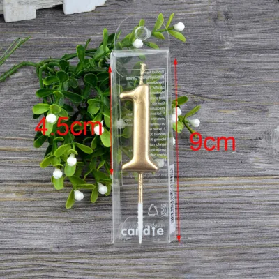 0-9 Number Birthday Candles Gold Silver Kids Birthday Candles for Cake Party Supplies Decoration Cake Candles