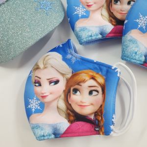 Khẩu trang vải cho bé gái Khẩu trang công chúa elsa cho bé gái từ 3-12 tuổi