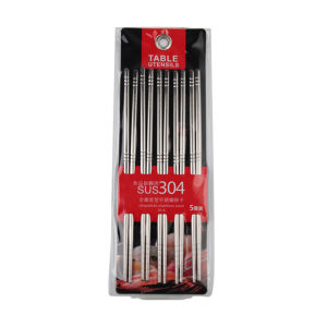 Anti-slip Antibacterial Food Grade 304 Stainless Steel Chopsticks Official Family Tableware Gift Box Set