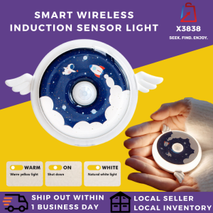 Smart Wireless Angel Wing LED Light with Motion Sensor Human Body Magnetic Induction Bedroom Lamp for Baby Room Kids Children