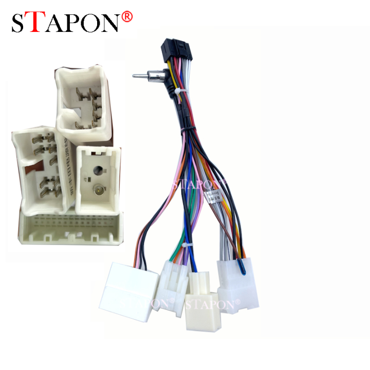 STAPON car stereo head unit 16pin power harness power cord 16pin for