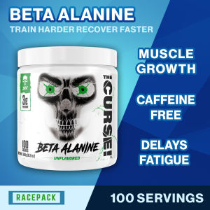 JNX Sports The Curse! Beta Alanine Powder 300g Caffeine-Free Unflavoured Pre Workout for Gym Strength & Endurance Expiry 2029