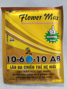 Flower Max-NPK 10-60-10-Lân đa chiều thế hệ mới Tạo mầm hoa cực nhiềura hoa đồng loạt-1 gói pha 100l