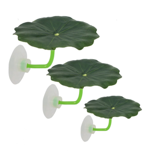 3PCS FishTank Suction Cup Leaves Natural Resting Bed Spawning Pad For Fish Easy Installation Aquarium Underwater Decors
